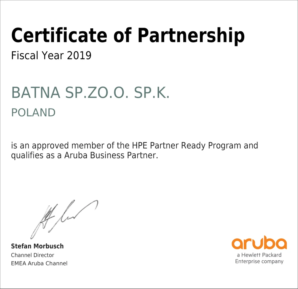 Socio comercial de Aruba Networks